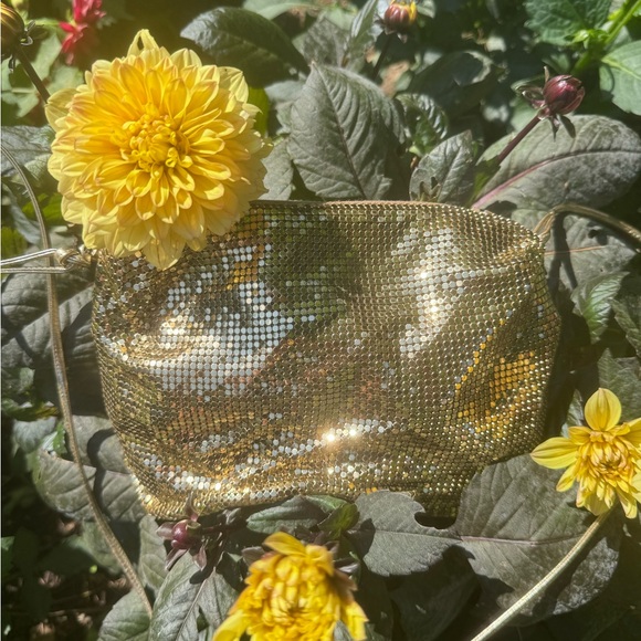 Whiting and Davis gold mesh crossbody - Picture 6 of 12